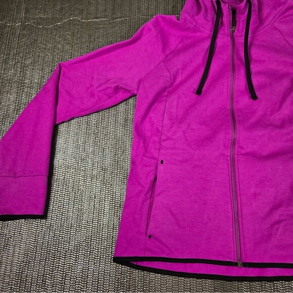 Women's Danskin Now Purple  Size  X Large Full Zip Hoodie Draw String - Picture 4 of 14